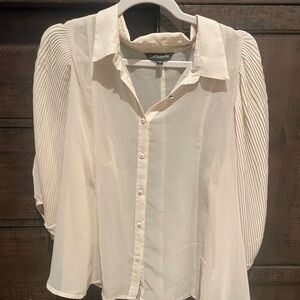 Women's Cream Sheer Blouse